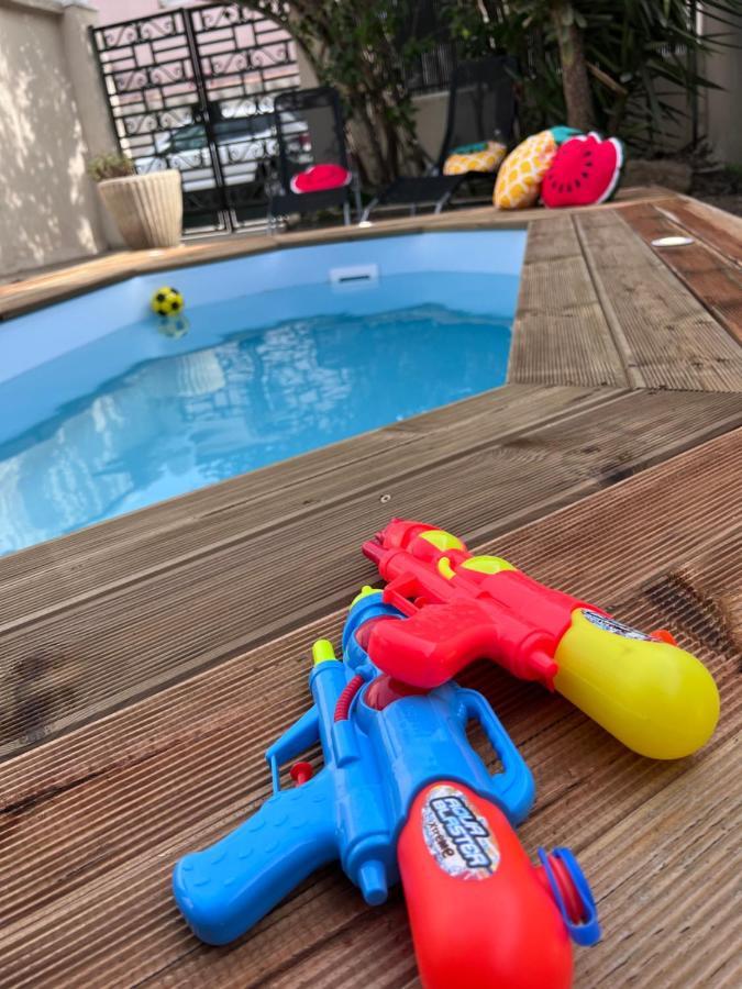 Charmante Maison Climatisee Avec Piscine Au Calme A Carcassonne Eksteriør bilde